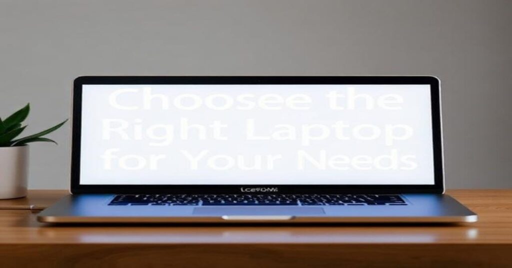 Choose the Right Laptop for Your Needs 